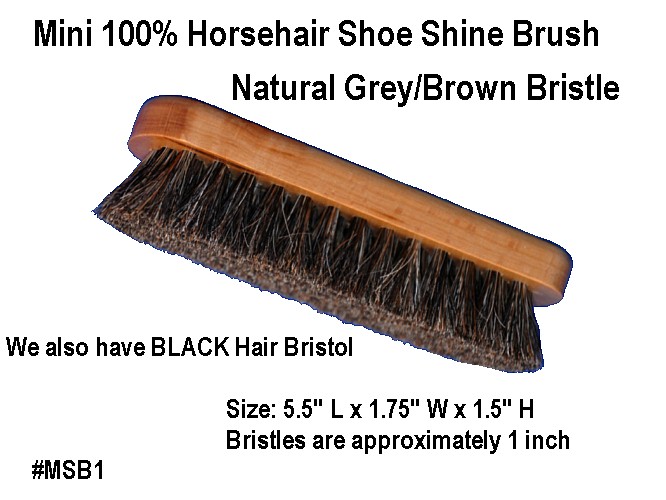 Extra Large Wooden Handcrafted Horsehair Shoe Brush for Leather Shinin –  GreenLivingLife